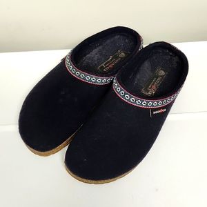 🦋 Haflinger Clogs Women's 44 (11.5/12) Dark Blue